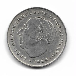 Alemania 2 Marcos 1980D Theodor Heuss KM127 EXC-