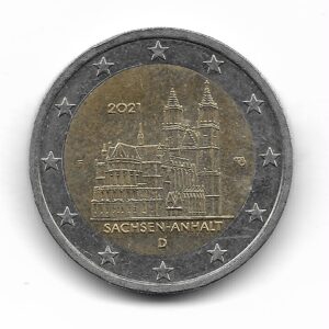 Alemania 2 Euros 2021D Conmemorativo Sachsen-Anhalt KM400 EXC