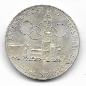 Austria 100 Schilling de Plata 1974 Olimpiadas de Invierno Insbruck KM2927 SC