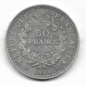 Francia 50 Francos de Plata 1975 Hercules KM941 SC