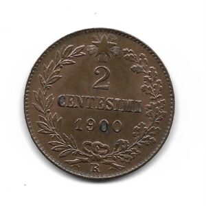 Italia 2 Centesimi 1900R KM30 SC