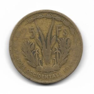 Africa Occidental Francesa 5 Francos 1956 KM5 MB-