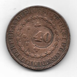 Brasil 40 Reis 1832R KM446 MB+