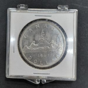 Canada 1 Dolar de Plata 1963 Canoa KM54 SC en Capsula