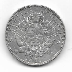 Argentina 1 Peso de Plata 1881 CJ12 MB+