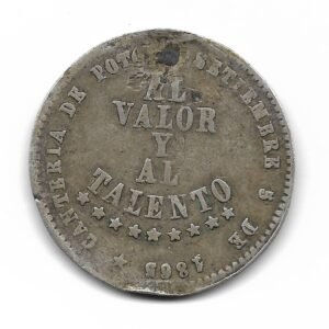 Bolivia 1/2 Melgarejo de Plata 1865 KM145.1 MB+ (reparada)