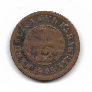 Paraguay 1/12 de Real 1845 KM1.1 B+