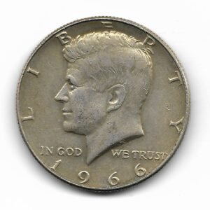 Estados Unidos 1/2 Dolar de Plata 1966 KM202a MB+