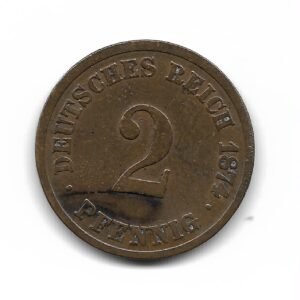 Alemania 2 Pfennig 1874H Escaso KM2 MB