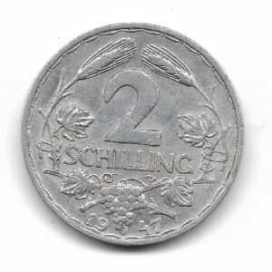 Austria 2 Schilling 1947 KM2872 MB+