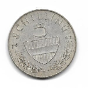 Austria 5 Shilling de Plata 1962 KM2889 MB+