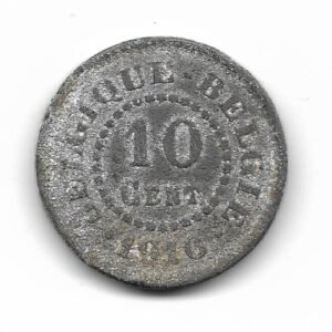 Belgica Ocupacion Alemana 1ra. Guerra Mundial 10 Centimes 1916 KM81 B+
