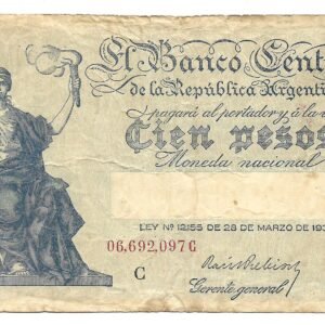 Argentina 100 Pesos Progreso serie C Prebisch-Bosch Bottero 1896 MB
