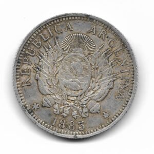 Argentina 50 Centavos de Plata 1883 CJ17.1 MB+