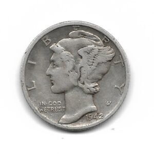 Estados Unidos Dime de Plata 1942D KM140 MB