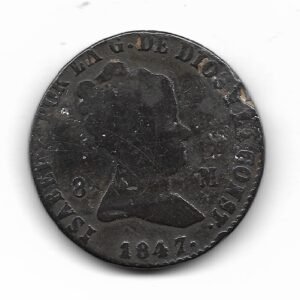 España 8 Maravedis 1847 Jubia KM531.2 MB-