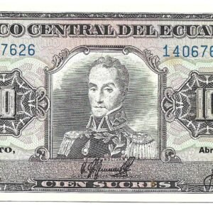 Ecuador 100 Sucres 1990 P123 SC