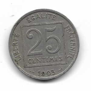 Francia 25 Centimes 1903 KM855 MB