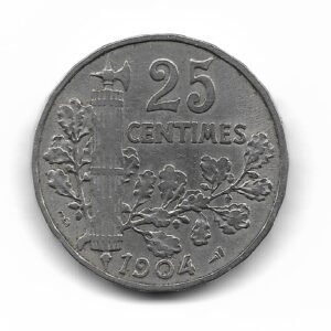 Francia 25 Centimes 1904 KM856 MB