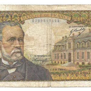 Francia 5 Francos 1968 Luis Pasteur P146 MB-