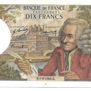 Francia 10 Francos 1969 Voltaire P147c EXC