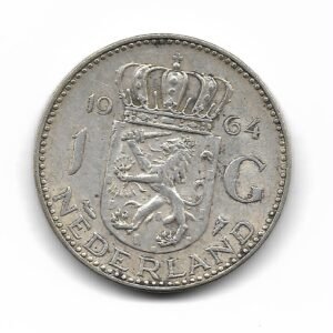 Holanda 1 Gulden de Plata 1964 KM184 EXC-