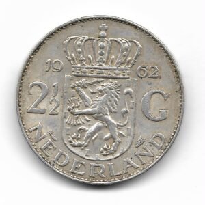 Holanda 2 1/2 Gulden de Plata 1962 KM185 EXC