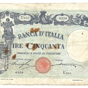 Italia 50 Liras 15-10-1908 P38 MB-