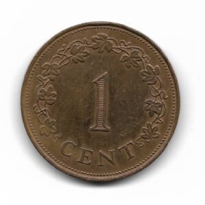 Malta 1 Cent 1972 KM8 EXC-