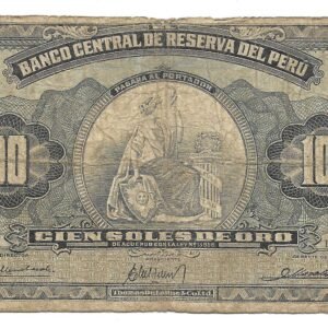 Peru 100 Soles de Oro 1964 P86 B+