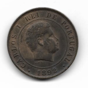 Portugal 20 Reis 1892 KM533 EXC-
