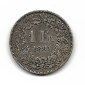 Suiza 1 Franco de Plata 1887 KM24 MB+