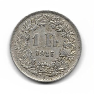 Suiza 1 Franco de Plata 1945 KM24 MB