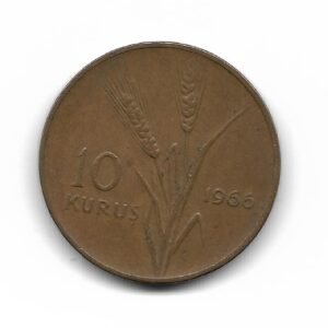 Turquia 10 Kurus 1966 KM891.1 MB+