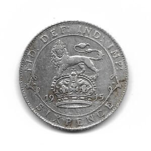 Gran Bretaña 6 Pence de Plata 1915 KM815 MB