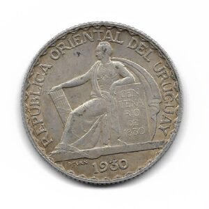 Uruguay 20 Centesimos de Plata 1930 KM26 MB+
