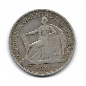 Uruguay 20 Centesimos de Plata 1930 KM26 MB