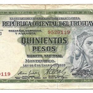 Uruguay 500 pesos 1939 P40 MB-