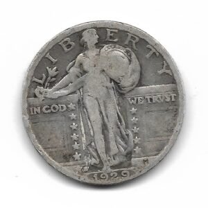 Estados Unidos 1/4 Dolar de Plata 1929s KM145 MB