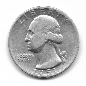 Estados Unidos 1/4 Dolar de Plata 1951 MB