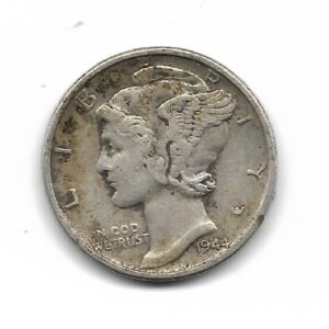 Estados Unidos Dime de Plata 1944s KM140 MB
