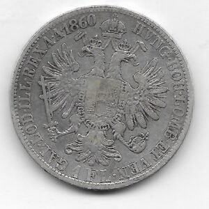 Austria 1 Florin de Plata 1860A KM2219 MB+