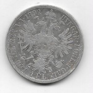 Austria 1 Florin de Plata 1892 KM2222 MB