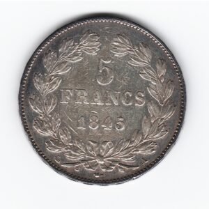 Francia 5 Francos de Plata 1845A Luis Felipe I KM749 MB+
