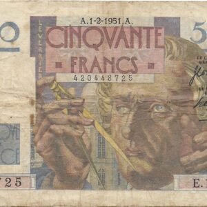 Francia 50 Francos 1-2-1951 P127c MB-