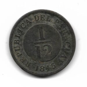 Paraguay 1/12 de Real 1845 KM1.1 MB+