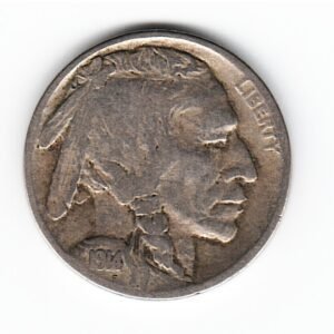 Estados Unidos 5 Cents 1914D Raro KM134 MB