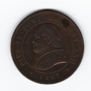 Vaticano 4 Soldi 1867 XII Papa Pio IX KM1374 EXC